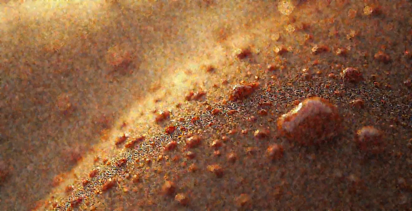 Visualisation abstraite du body scan avec focus sur différentes zones corporelles