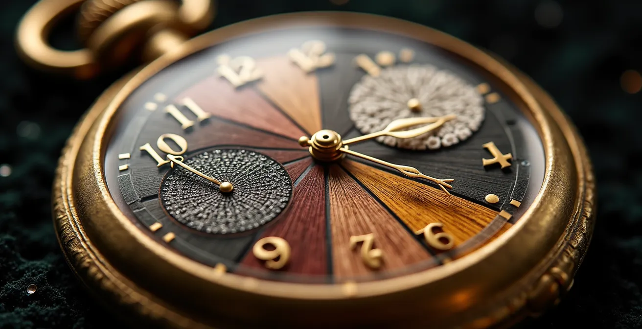 Horloge circulaire montrant le cycle de 24 heures avec représentation symbolique des organes actifs à chaque période