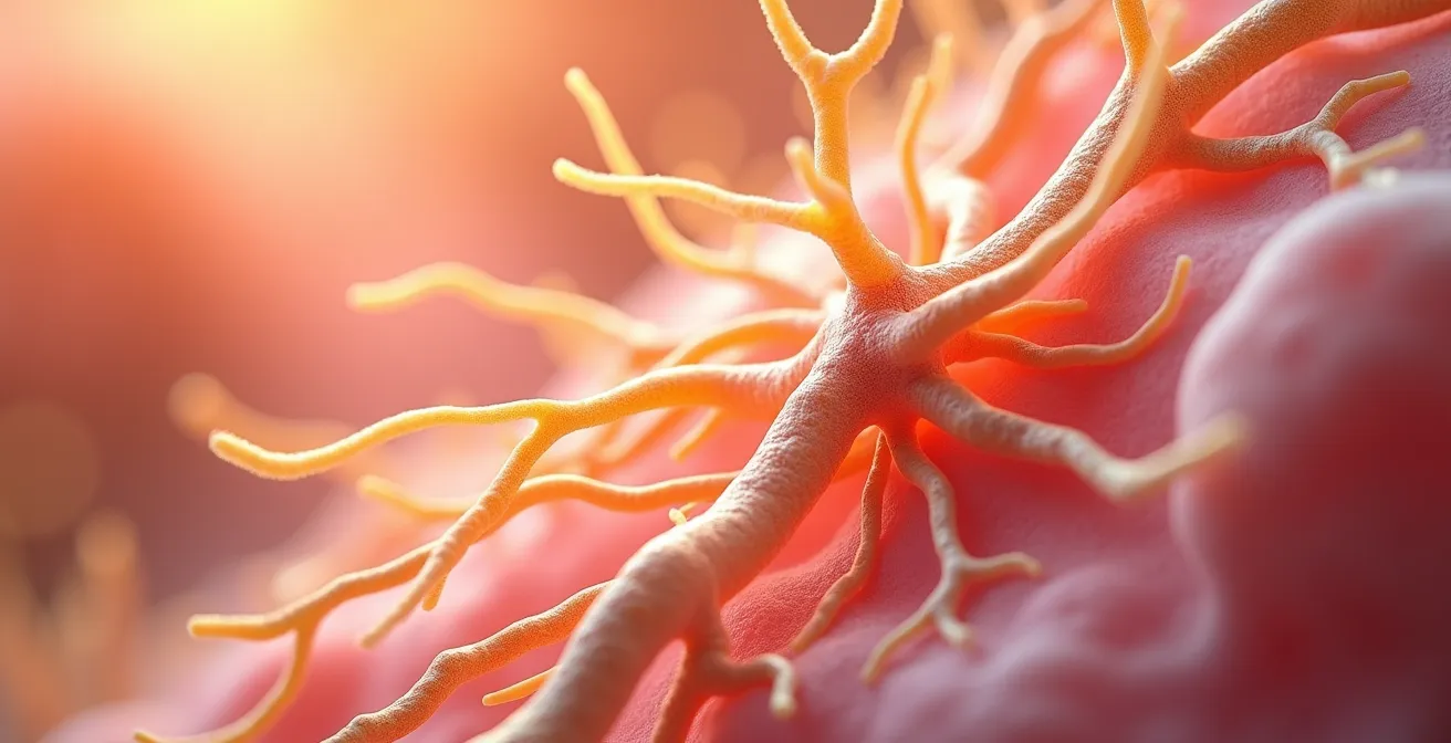 Visualisation du nerf vague et de ses connexions avec les organes internes illustrant le lien émotions-immunité