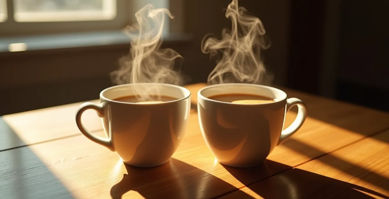 Deux personnes en conversation respectueuse montrant une écoute active