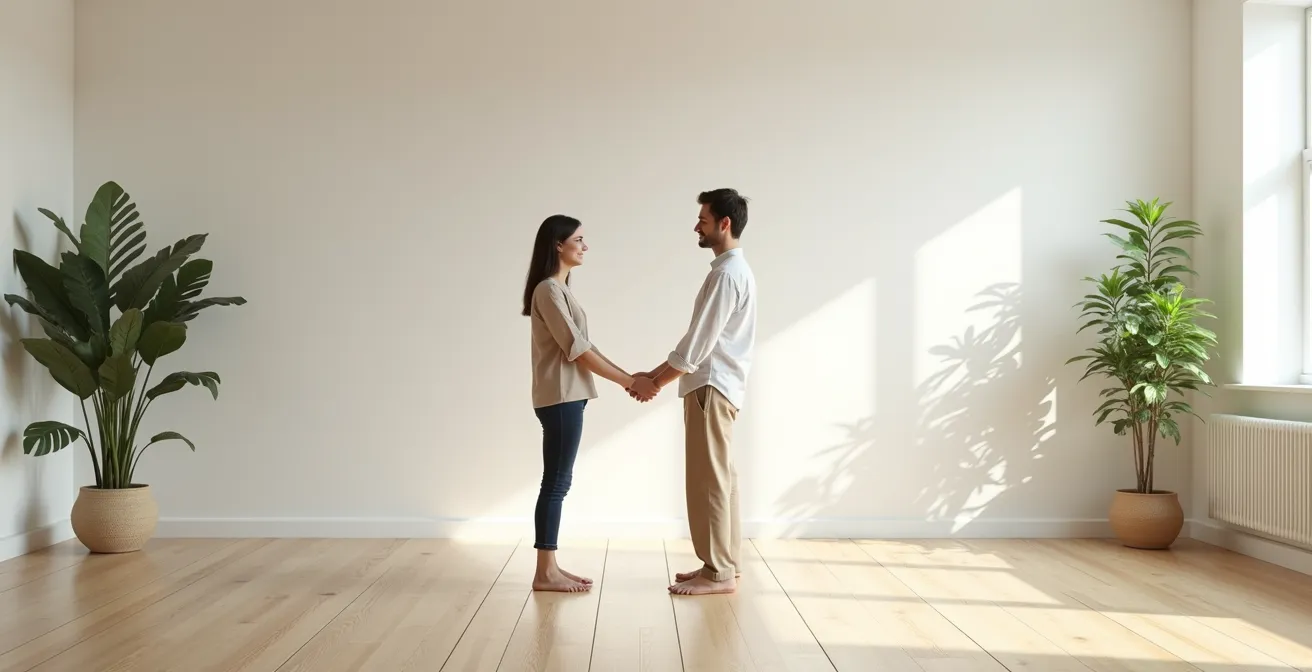 Vue environnementale montrant le respect de l'espace personnel et des limites émotionnelles