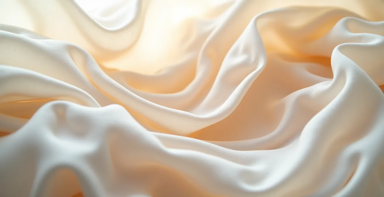 Vue macro abstraite de tissus musculaires et fascias en lumière douce