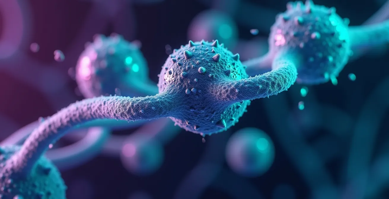 Molécule de lactate traversant la barrière hémato-encéphalique vers le cerveau