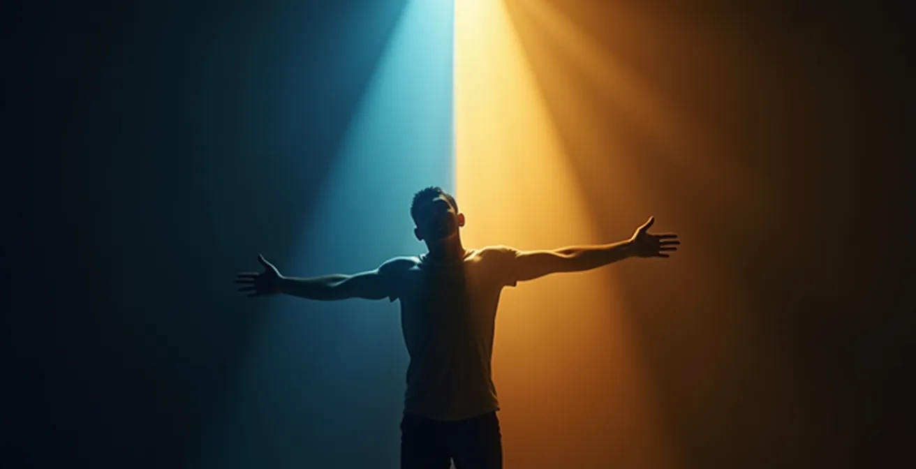 Comparaison visuelle entre une posture fermée et une posture ouverte montrant l'impact sur l'énergie créative