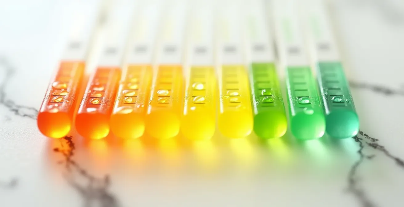 Visualisation du cycle circadien du pH urinaire avec courbe sur 24 heures